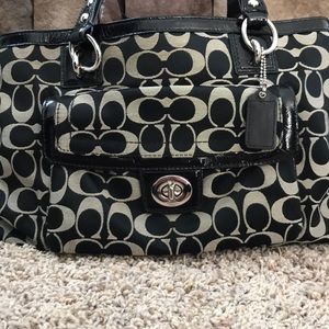 Black and Tan Coach shoulder bag